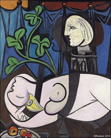 Nude Painting (106 triệu USD) Picasso được coi là một trong những nghệ sĩ nổi bật nhất của thế kỉ 20, ông cùng với Georges Braque là hai người sáng lập trường phái lập thể trong hội họa và điêu khắc.Ông là một trong 10 họa sĩ vĩ đại nhất trong top 200 nghệ sĩ tạo hình lớn nhất thế giới thế kỷ 20 do tạp chí The Times, Anh, công bố.